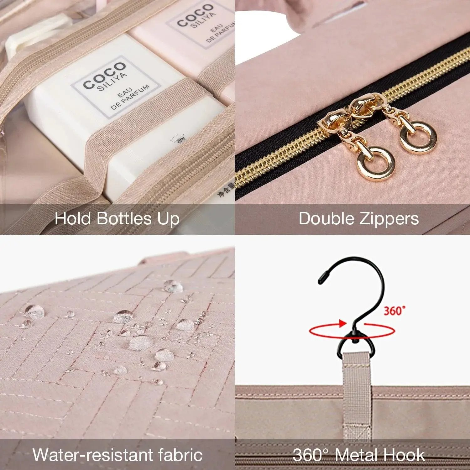 (FREE GIFT) Bonchemin Pink The Space Saver Toiletry Bag